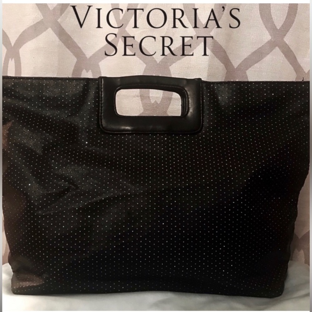 💕Victoria’s Secret glittery vegan structured handle tote💕 NWT